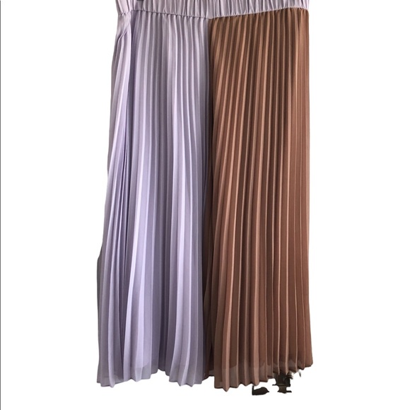Ann Taylor Colorblock Pleated Midi Skirt (XLT) - Picture 3 of 5
